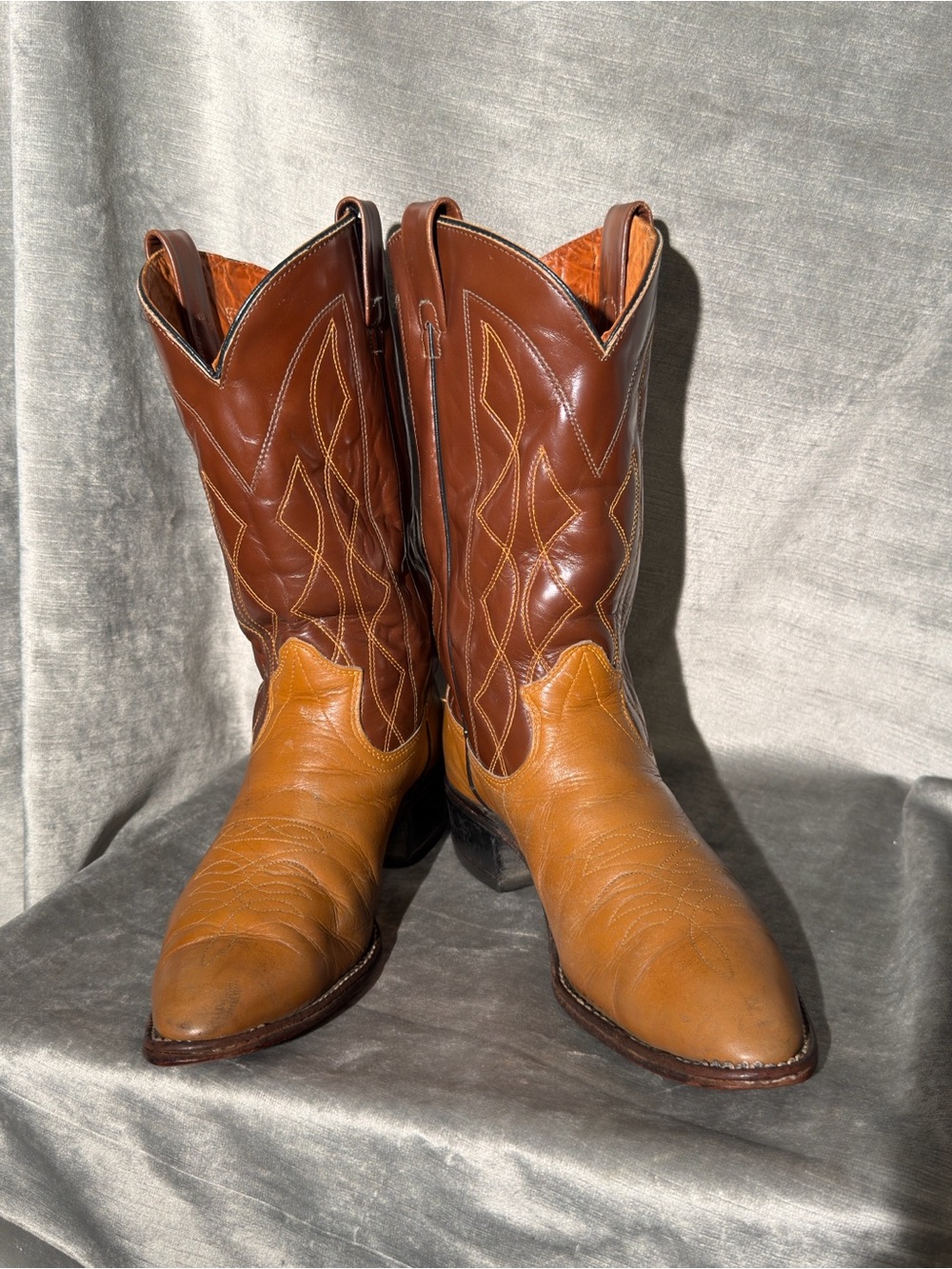 Rare Vintage Sears Men's Brown Western Boots. Size 10D